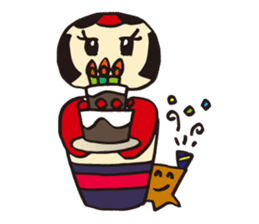 Coquettish Kokesshi sticker #144944