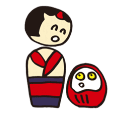 Coquettish Kokesshi sticker #144945