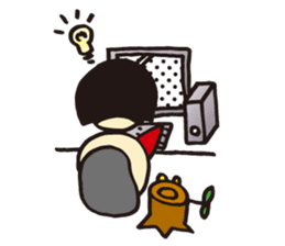 Coquettish Kokesshi sticker #144956