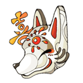 Fox face sticker #145972