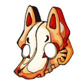 Fox face sticker #145976