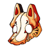 Fox face sticker #145976