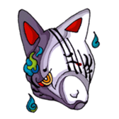 Fox face sticker #145977