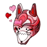Fox face sticker #145978