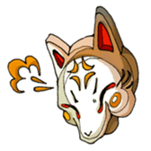 Fox face sticker #145979