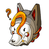 Fox face sticker #145980