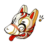 Fox face sticker #145987