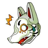 Fox face sticker #145991