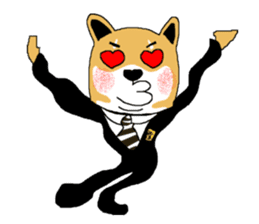 Shiba-Inu Salaryman sticker #147819