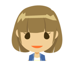 Girl glossy hair-Standard version sticker #148604