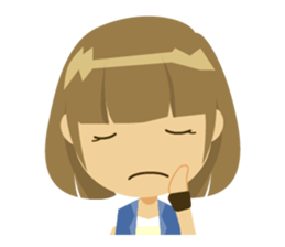 Girl glossy hair-Standard version sticker #148605