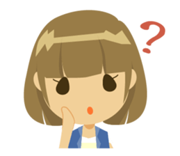 Girl glossy hair-Standard version sticker #148606