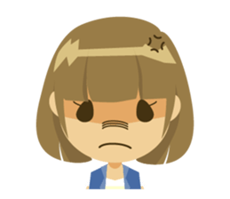 Girl glossy hair-Standard version sticker #148607