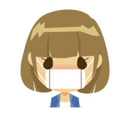 Girl glossy hair-Standard version sticker #148609