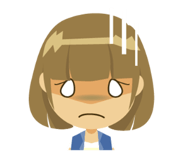 Girl glossy hair-Standard version sticker #148610