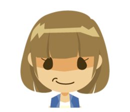 Girl glossy hair-Standard version sticker #148612