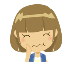 Girl glossy hair-Standard version sticker #148613