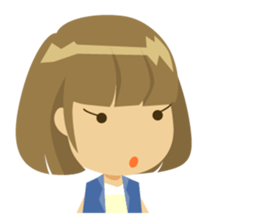 Girl glossy hair-Standard version sticker #148614