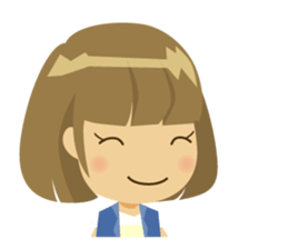 Girl glossy hair-Standard version sticker #148615