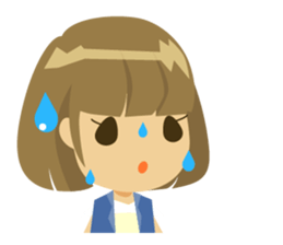 Girl glossy hair-Standard version sticker #148616