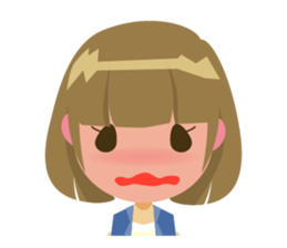 Girl glossy hair-Standard version sticker #148619