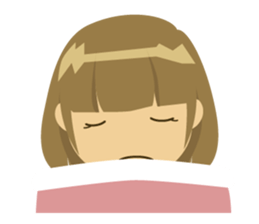 Girl glossy hair-Standard version sticker #148620