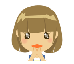 Girl glossy hair-Standard version sticker #148621