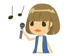 Girl glossy hair-Standard version sticker #148628