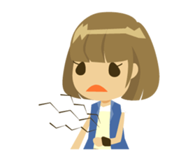 Girl glossy hair-Standard version sticker #148631