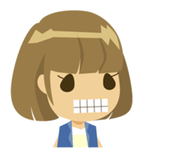 Girl glossy hair-Standard version sticker #148632