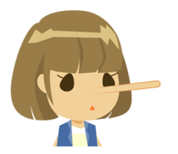 Girl glossy hair-Standard version sticker #148633