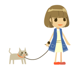 Girl glossy hair-Standard version sticker #148637