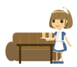 Girl glossy hair-Standard version sticker #148638