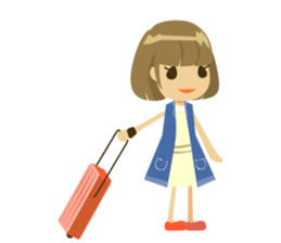 Girl glossy hair-Standard version sticker #148642