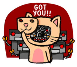 Milky the curious cat sticker #149095