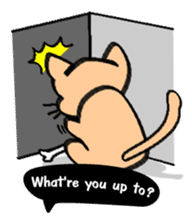Milky the curious cat sticker #149102