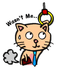 Milky the curious cat sticker #149103