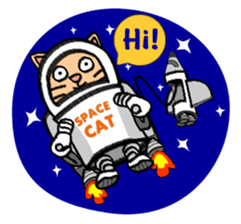 Milky the curious cat sticker #149104