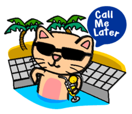 Milky the curious cat sticker #149108