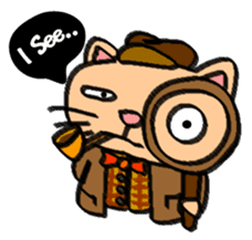 Milky the curious cat sticker #149116