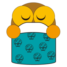 circle face1 owl sticker #150406