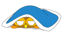 circle face1 owl sticker #150407