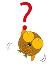 circle face1 owl sticker #150412