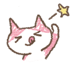 Scribble cat HACCI sticker #151611