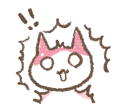 Scribble cat HACCI sticker #151615