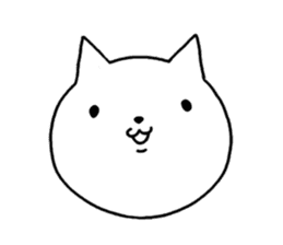 Head of white cat. sticker #151924