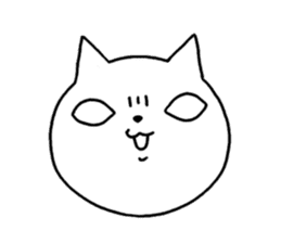 Head of white cat. sticker #151959