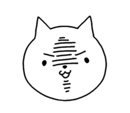 Head of white cat. sticker #151963