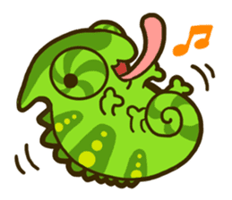 Chameleon is a colorful sticker #152204