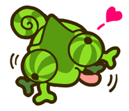 Chameleon is a colorful sticker #152205
